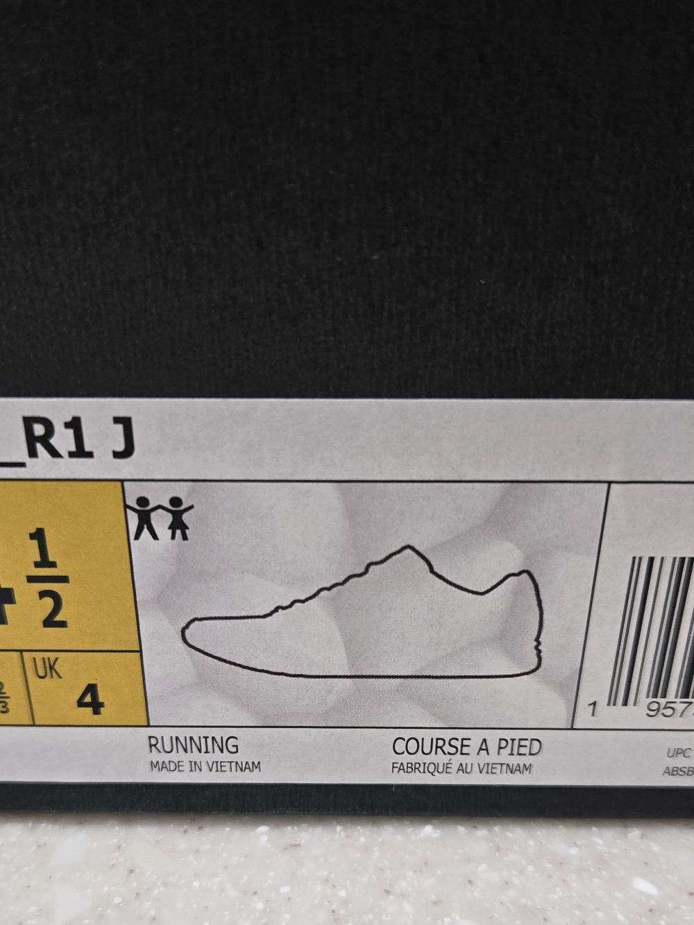 Adidas NMD R1 Sneakers in Black w/ White Stripes & Pink Soles, Size 4.5 - Picture 5 of 6